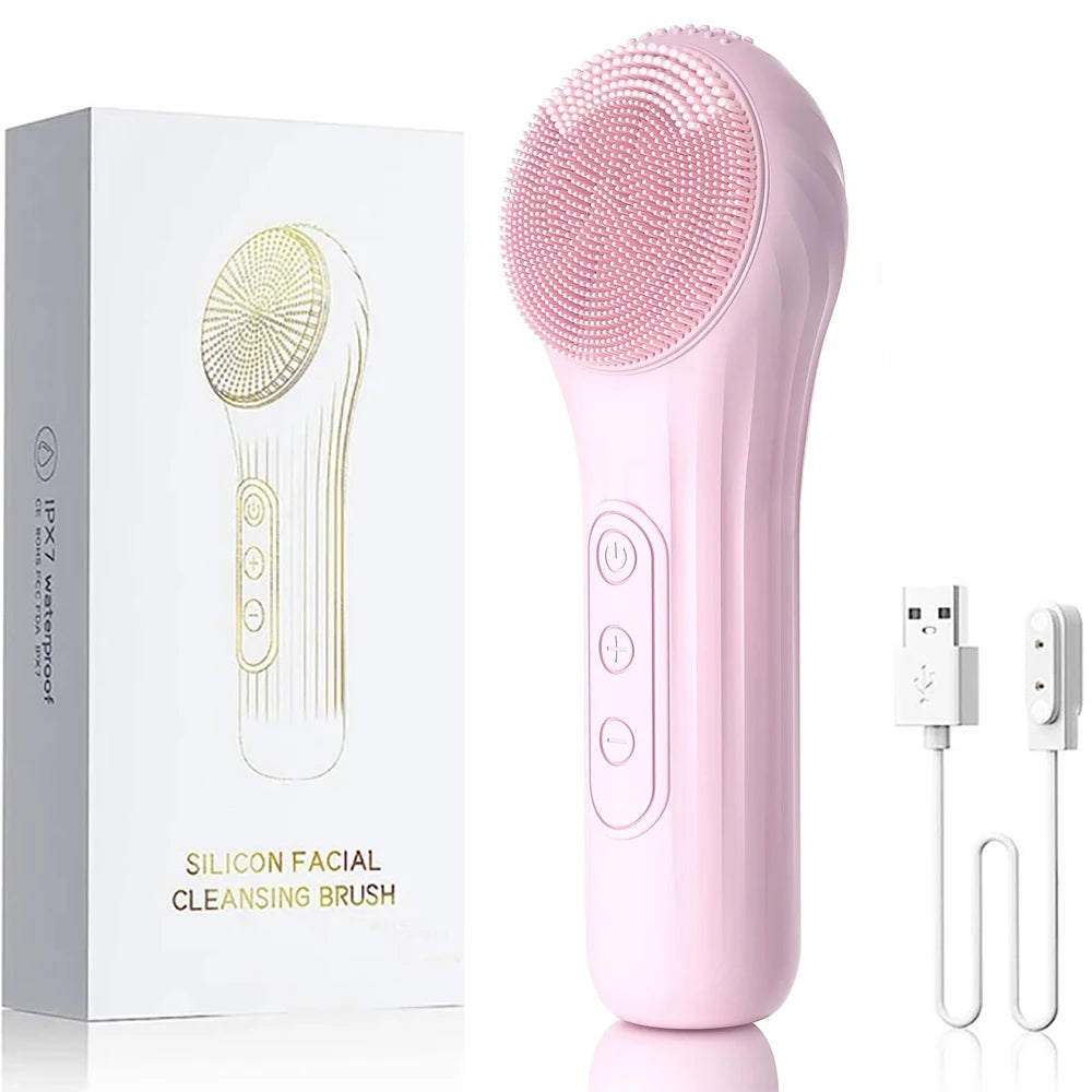 AquaGlow Sonic Cleansing Brush – Waterproof Deep Clean & Exfoliation