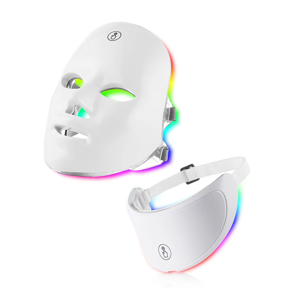 Máscara facial y de cuello con LED de 7 colores Vita Glow: terapia avanzada para reafirmar, tensar y rejuvenecer la piel