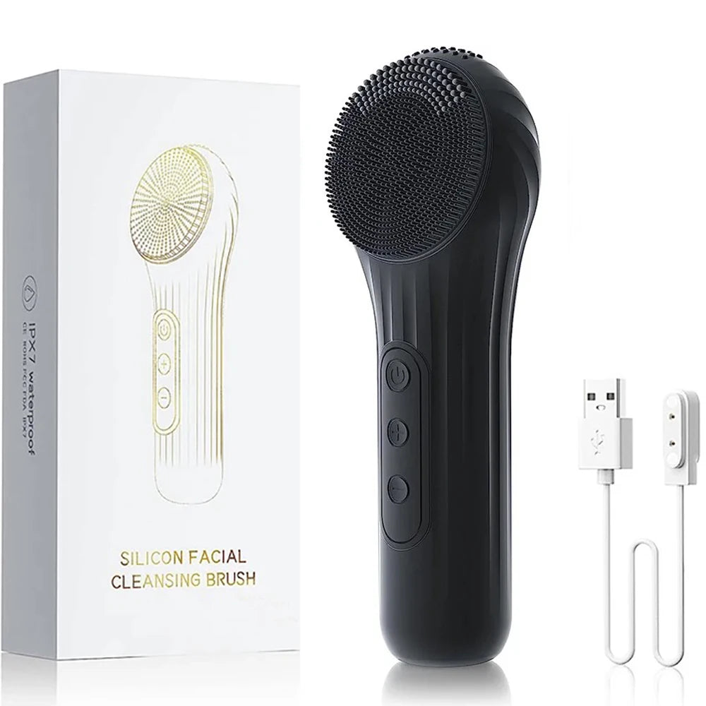 AquaGlow Sonic Cleansing Brush – Waterproof Deep Clean & Exfoliation